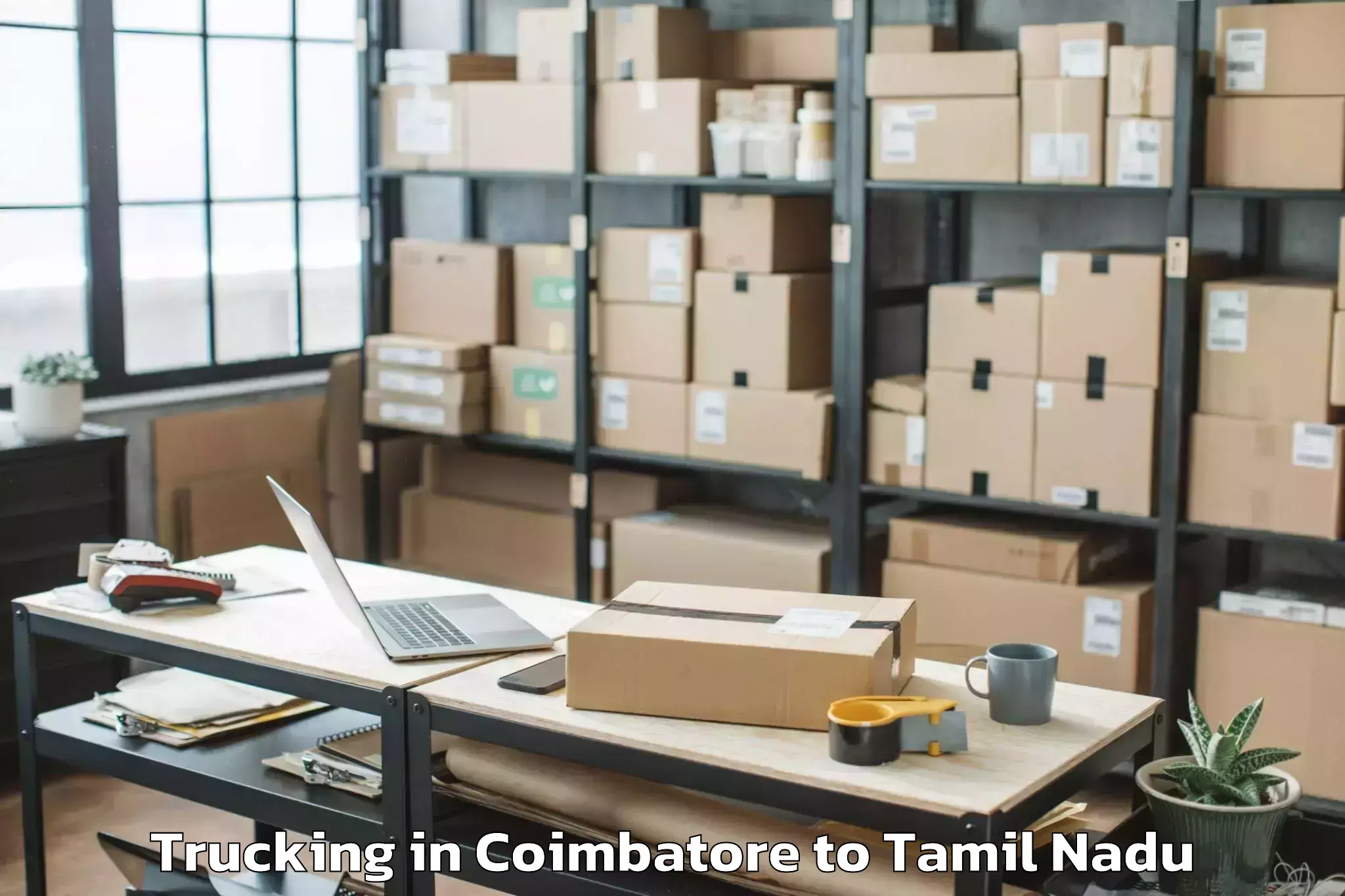 Easy Coimbatore to Poonamalle Trucking Booking